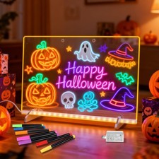 Led Drawing Board with Highlighter 7 Pcs,Led Note Board with Colors,13.7