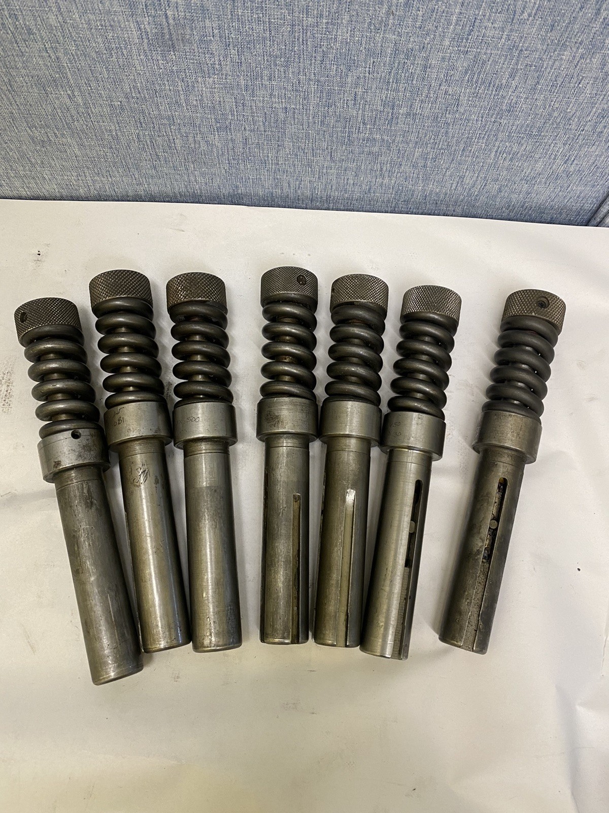 Lot of 7 Industrial Spring Loaded Punches Metalworking Machine Shop Tools AS IS