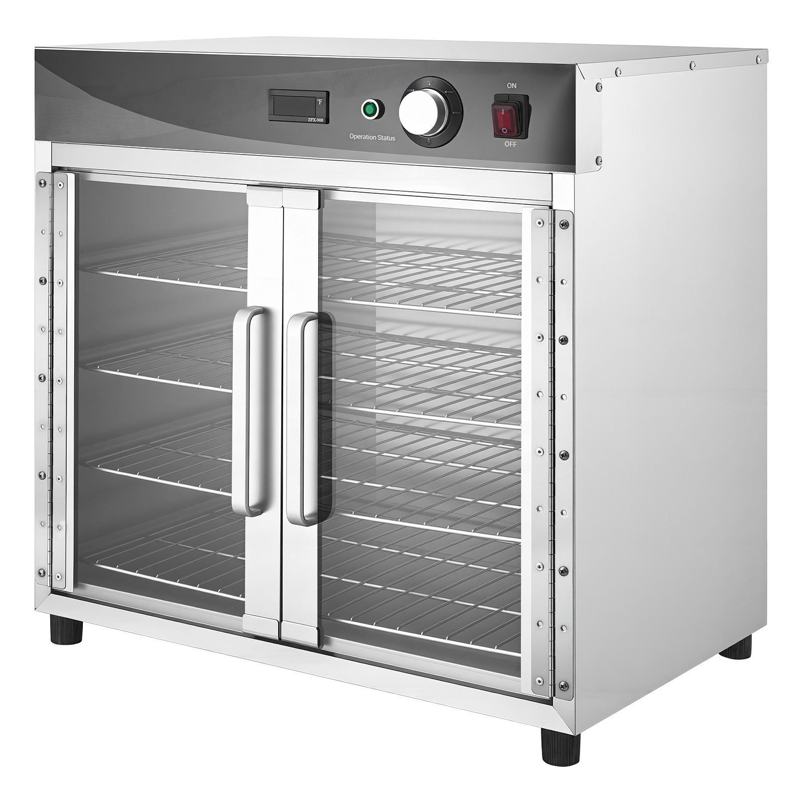 Uimoso Hot Box Food Warmer 4-Tier Electric Food Warmer Cabinet and Glass Door