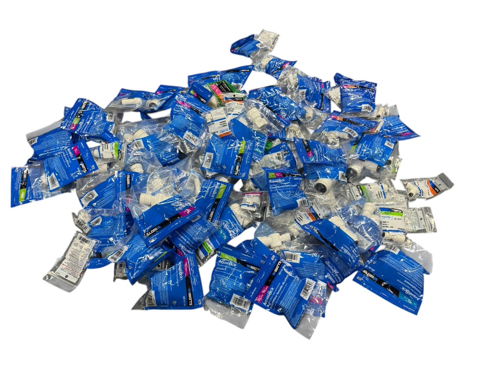 Watts AquaLock Adapter Push-to-Connect *LOT OF 100+ PACKS *NEW SEALED *FREE SHIP Watts AquaLock Adapter Push-to-Connect *LOT OF 100+ PACKS *NEW SEALED *FREE SHIP
