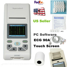 Touch Contec ECG90A ECG/EKG Machine 3/6/12-lead electrocardiograph,Software USA picture