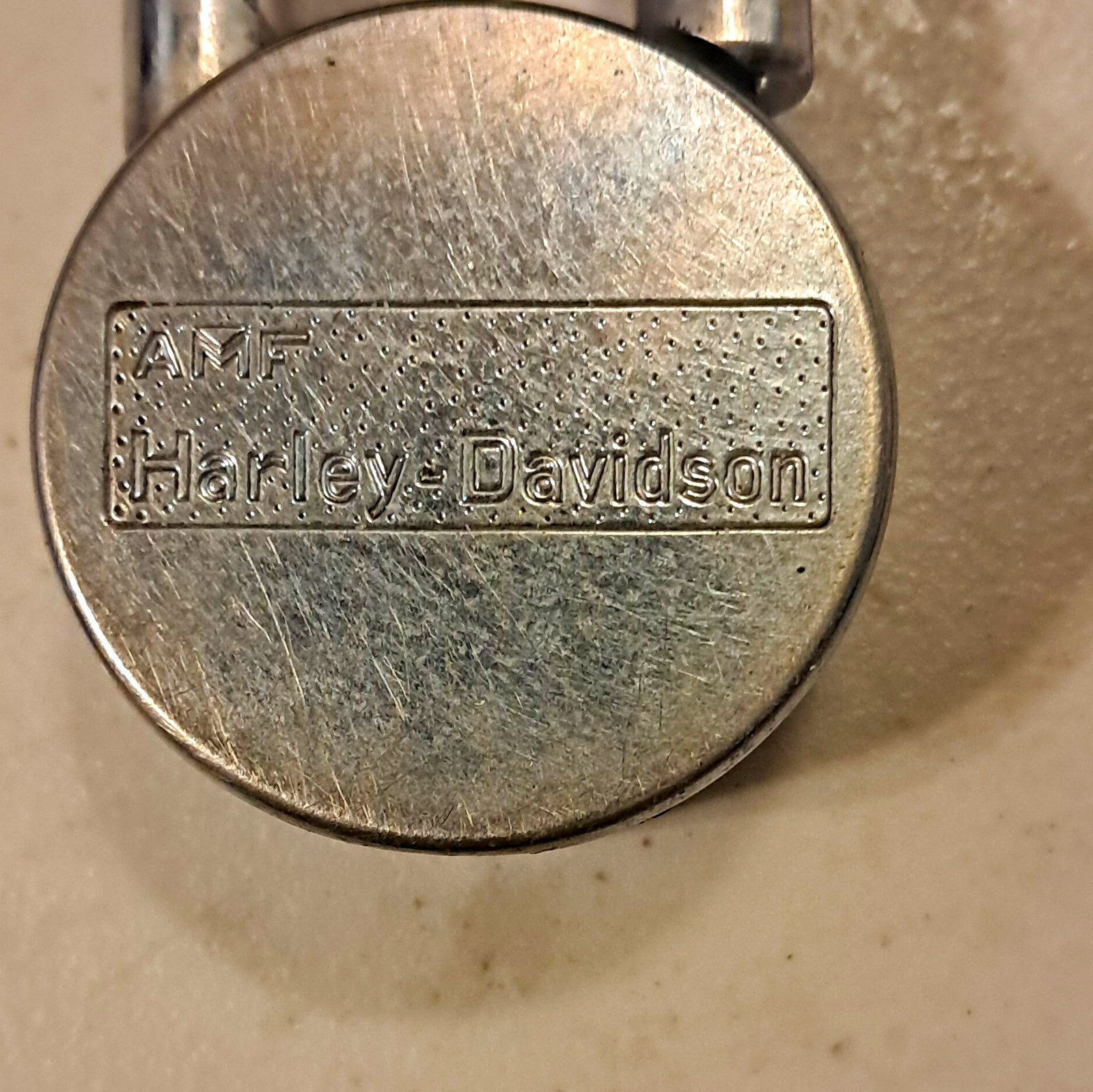 Harley-Davidson AMF Steel Keyed Padlock, Hardened Shackle, Silver, 2 Keys