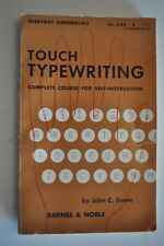Vintage 1967 Touch Typewriting Book Paperback Barnes & Noble picture