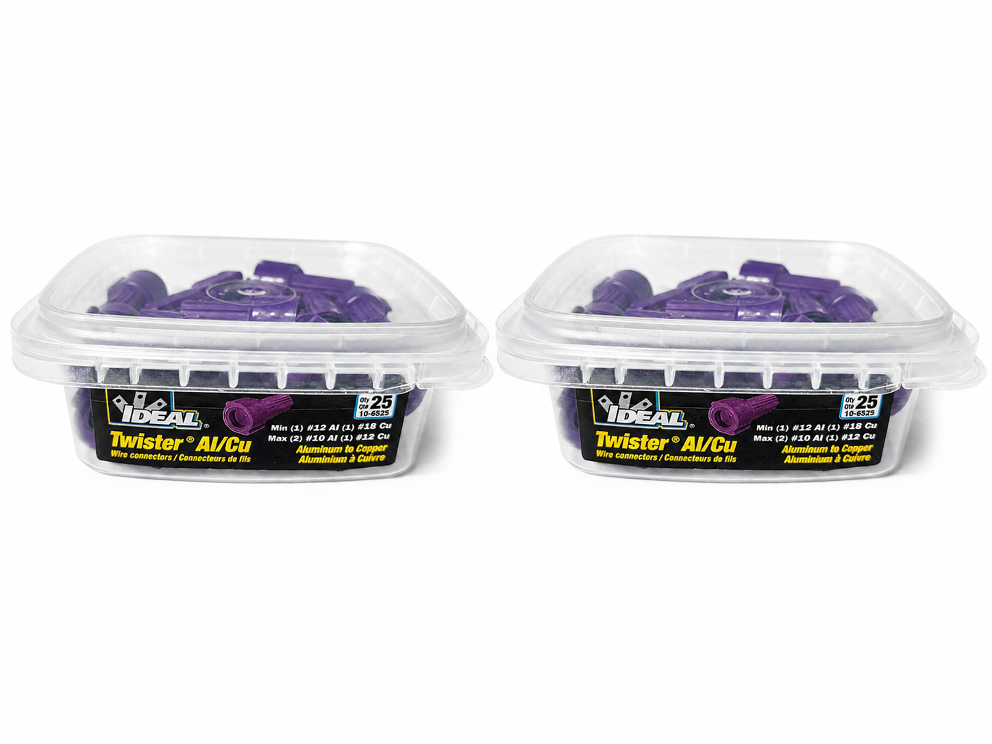 50 pcs Ideal Twister Al/Cu Winged Aluminum / Copper Wire Connectors 65 Purple