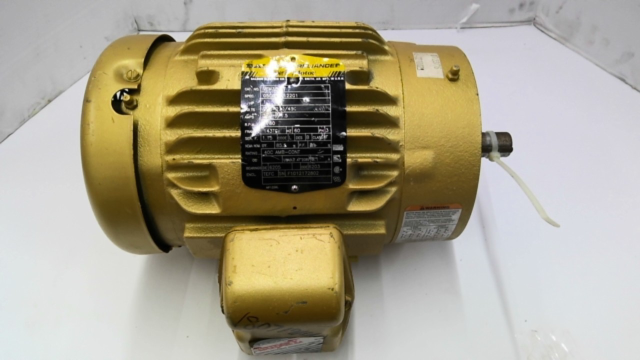 Baldor VEM3581T 1 HP AC Motor 208-230/460 Volts 1800 Rpm 4P 143TC Frame