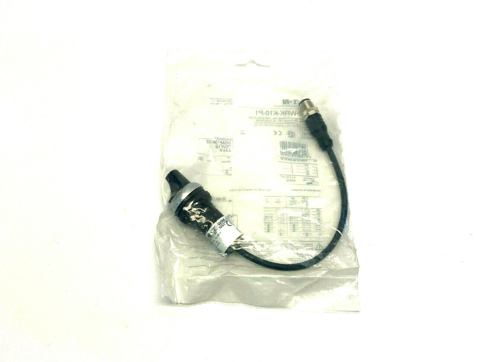 Eaton C22-WRK-K10-P1 Changeover Switch 22.5mm 2 Position w/ Cable to M12 Plug
