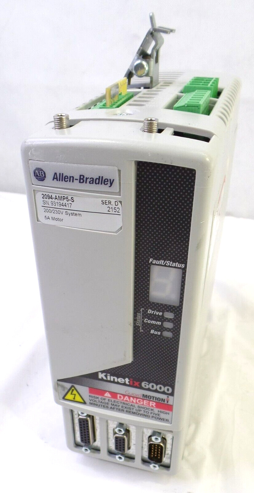 Allen Bradley Kinetix 6000 Servo Drive 2094-AMP5-S Ser D, For Parts/ Repair