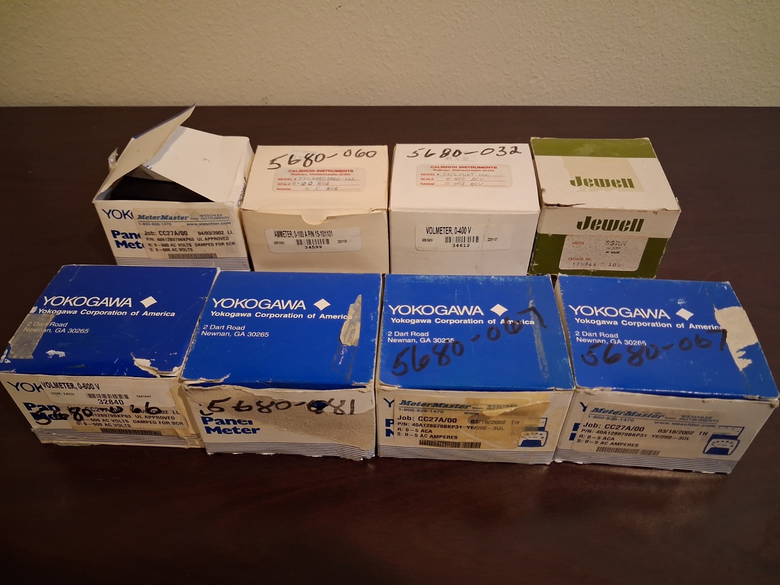Lot of 8 Analog Panel Meters Yokogawa Jewell MeterMaster Voltmeter Ammeter Lot of 8 Analog Panel Meters Yokogawa Jewell MeterMaster Voltmeter Ammeter