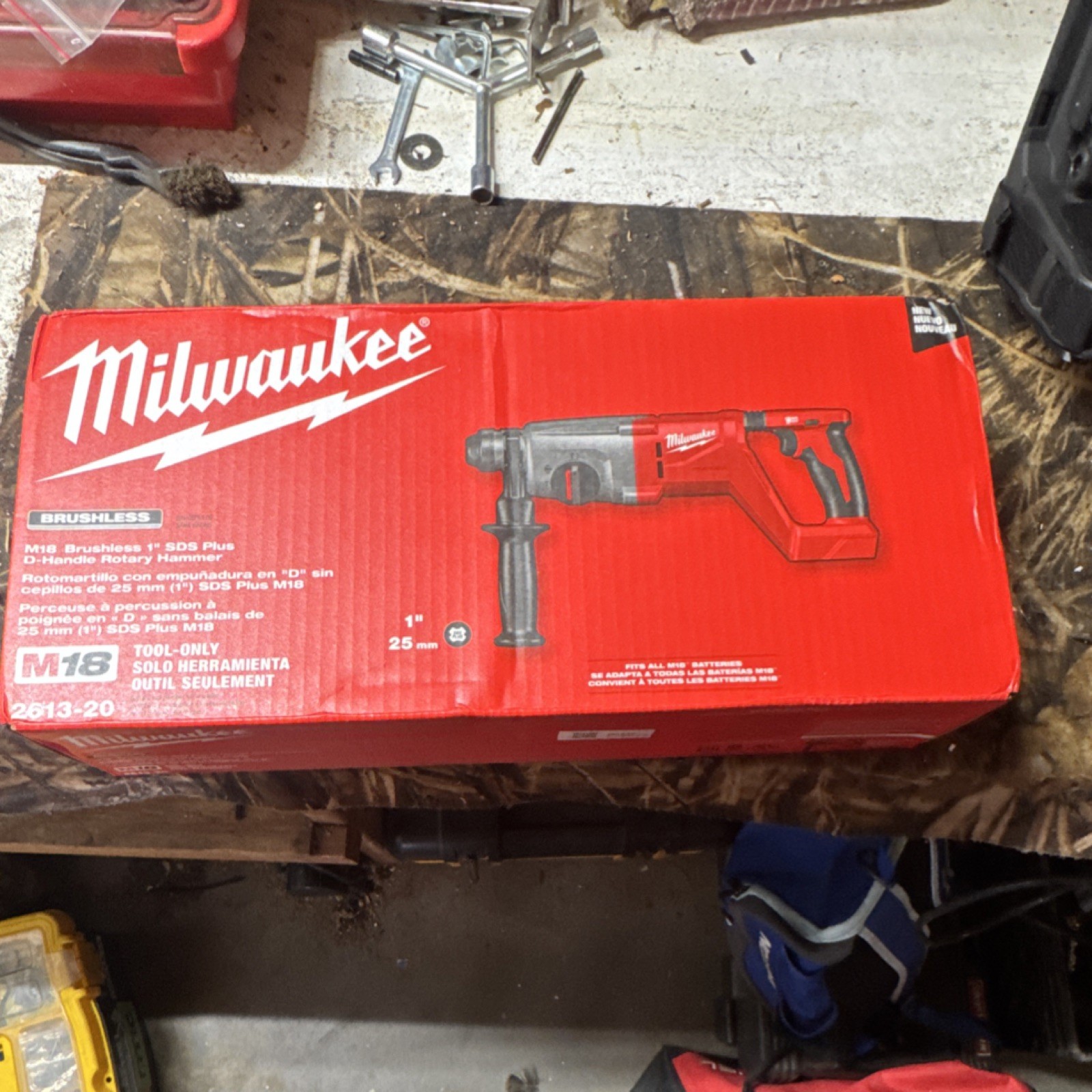 Milwaukee M18 Brushless 1 in SDS-Plus D-Handle Rotary Hammer Tool Only 2613-20 Milwaukee M18 Brushless 1 in SDS-Plus D-Handle Rotary Hammer Tool Only 2613-20
