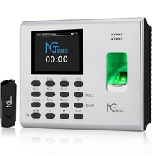 NGTeco Employee Time Clock Fingerprint RFID PIN WiFi Attendance System 10 Cards picture