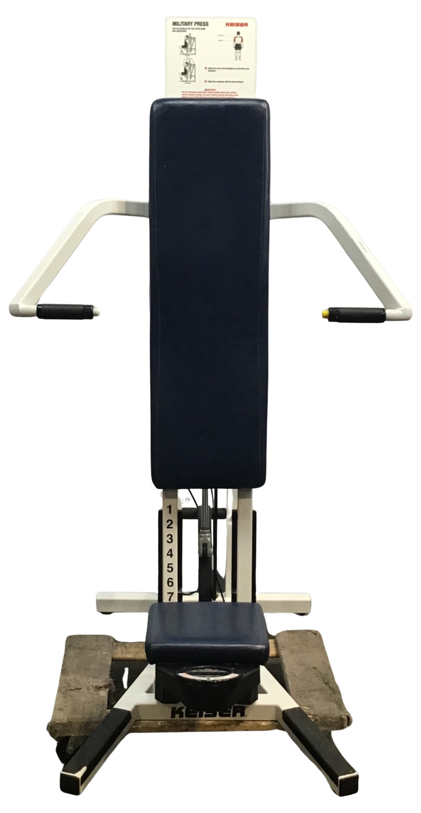 KEISER 1621.12 COMMERCIAL PNEUMATIC MILITARY PRESS STRENGTH TRAINING KEISER 1621.12 COMMERCIAL PNEUMATIC MILITARY PRESS STRENGTH TRAINING