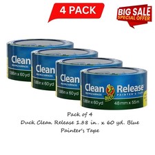 Duck Clean Release Blue Painter’s Tape 1.88 in x 60 yd – 4 Rolls picture
