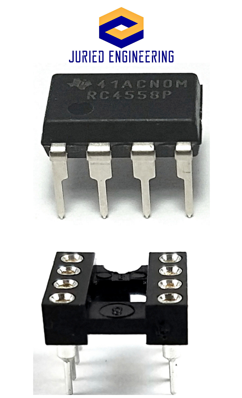 5PCS RC4558 + Sockets Dual Operational Amplifier DIP-8 New IC