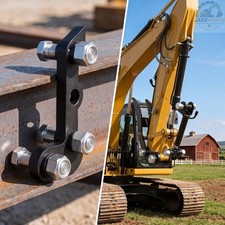 FitMiniExcavator 3Holes Hydraulic Clip Thumb Single L-shaped bracket Part /3pins picture