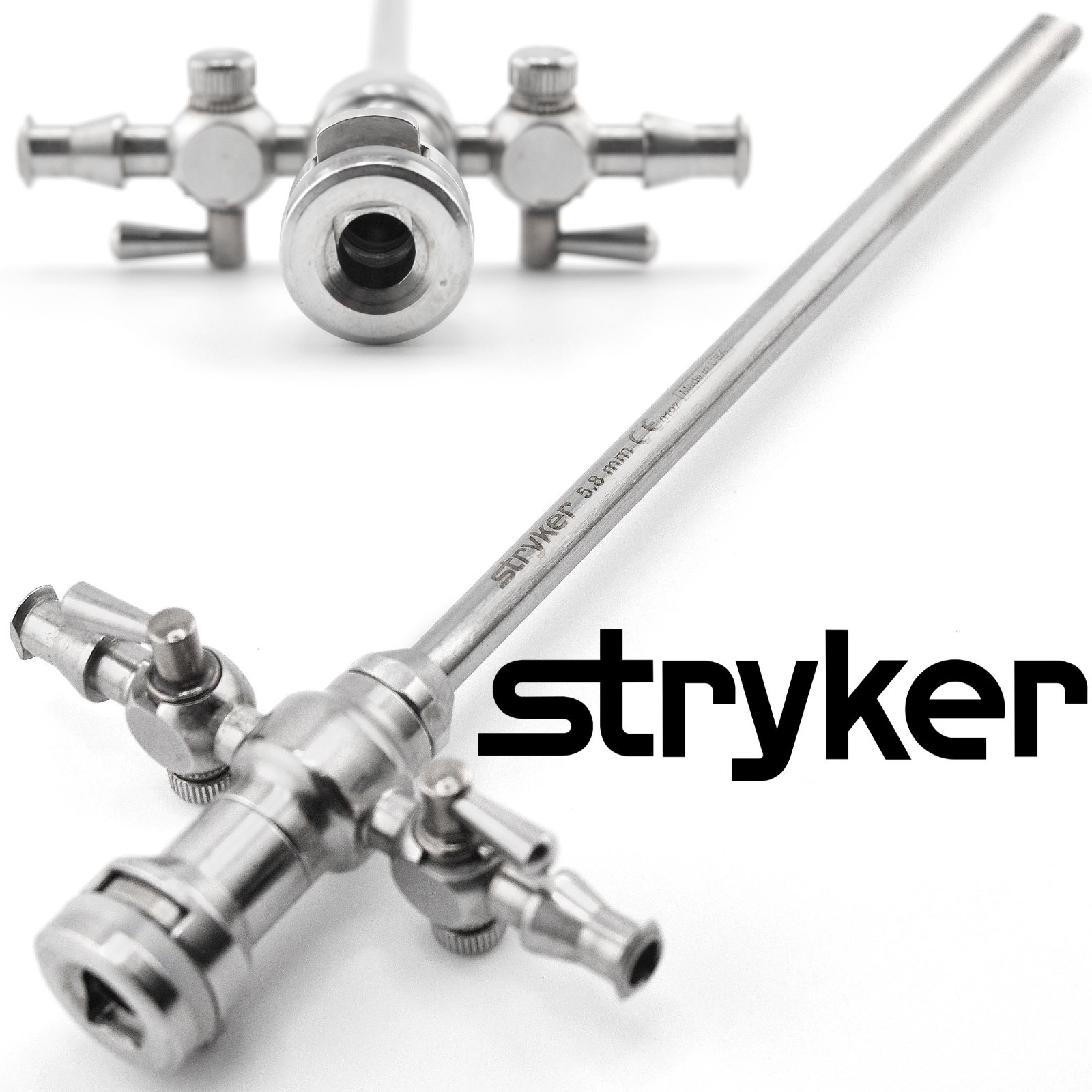 STRYKER 0747031550 747-031-550 5.8mm Arthroscopy Cannula Rotating Stopcocks 6 STRYKER 0747031550 747-031-550 5.8mm Arthroscopy Cannula Rotating Stopcocks 6