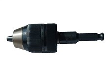 WHITE- 1/2 JACOBS KEYLESS STEEL COLLAR CHUCK  WITH 7/16 HEX  DRIVER SHJAC14KLS picture