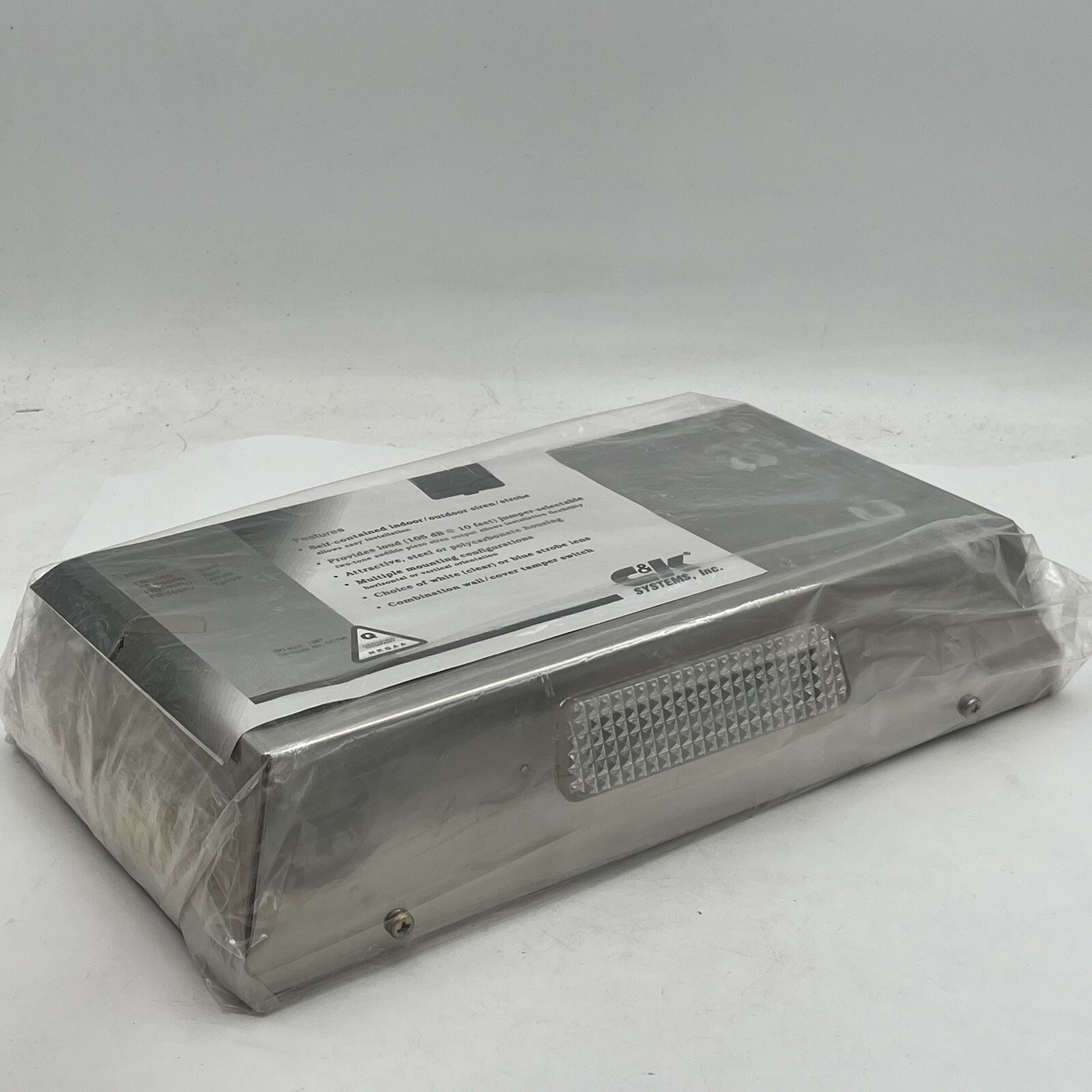 C&K Systems Inc indoor outdoor siren strobe fb-105s stainless steel New Alaarm C&K Systems Inc indoor outdoor siren strobe fb-105s stainless steel New Alaarm
