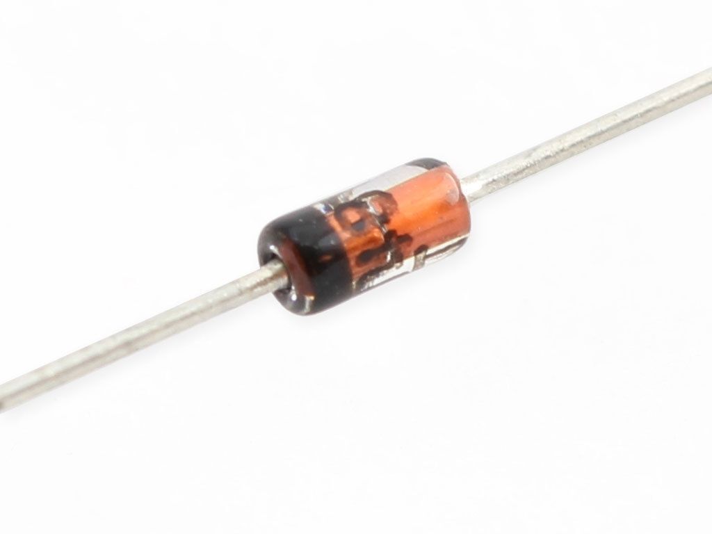 25PCS ON Semiconductor 1N5222B 1N5222 Zener Single Diode, 2.5 V, 500 mW, DO-35
