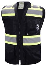 Supervisor  Black Two Tones Safety Vest, ANSI/ ISEA  Photo ID Pocket (802BK) picture
