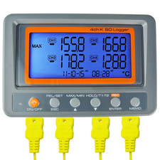 Digital 4 Channel Thermocouple Thermometer Temperature Recorder Data Logger AZ I picture