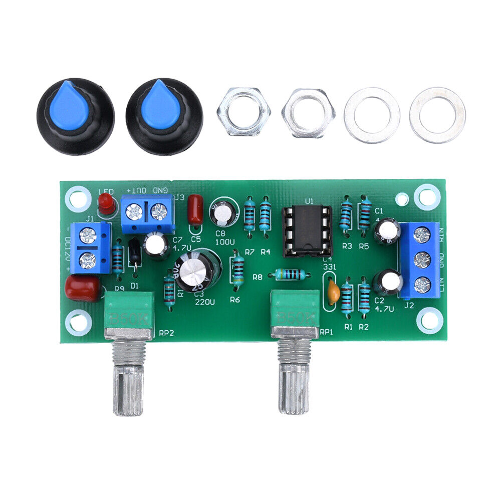 NE5532 Stereo Subwoofer Preamp Tone Control DIY Amplifier Board Module DC 12-24V