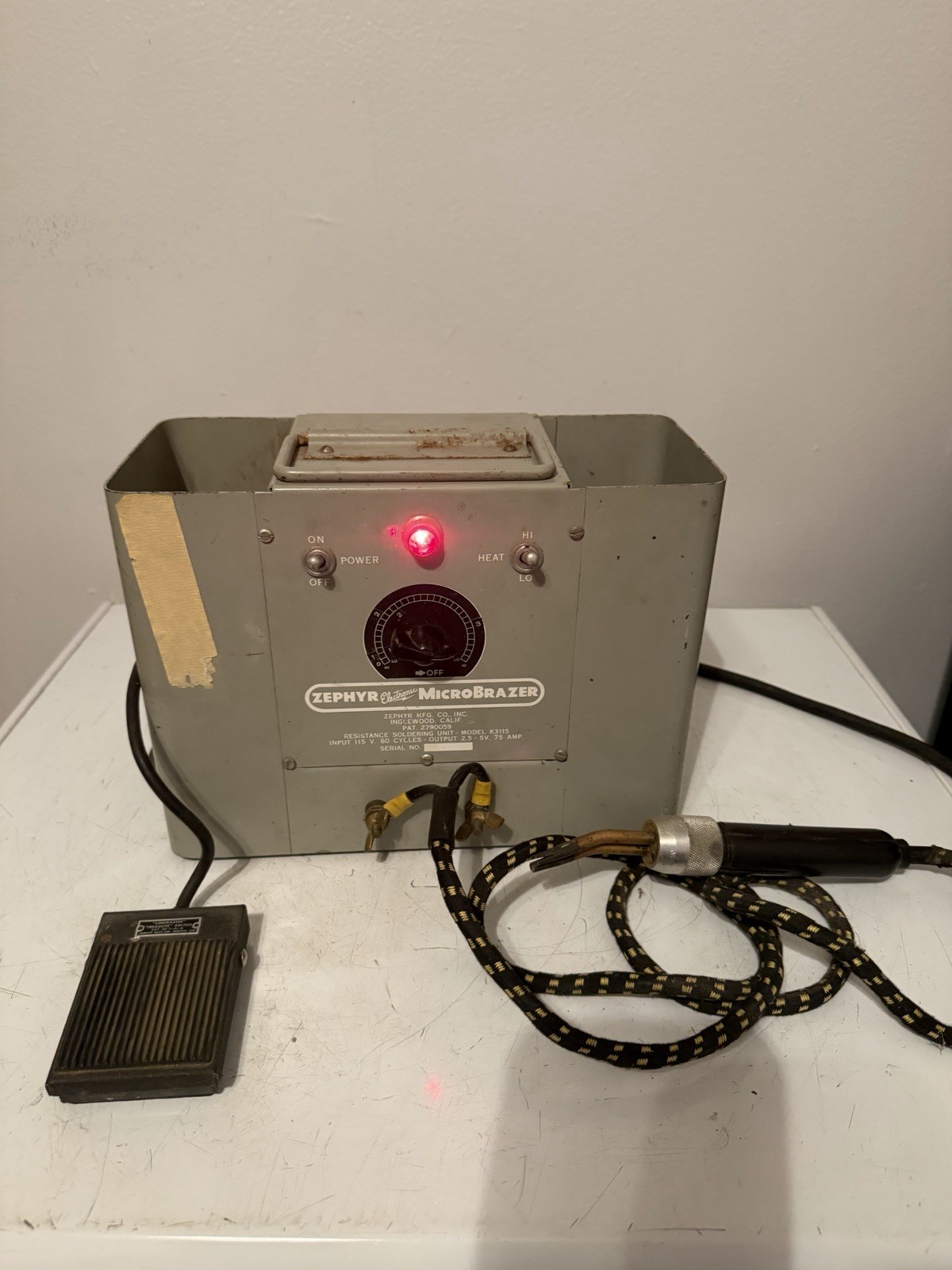 Vintage Zephyr Electronic MicroBrazer K3115 Resistance Soldering Station Vintage Zephyr Electronic MicroBrazer K3115 Resistance Soldering Station