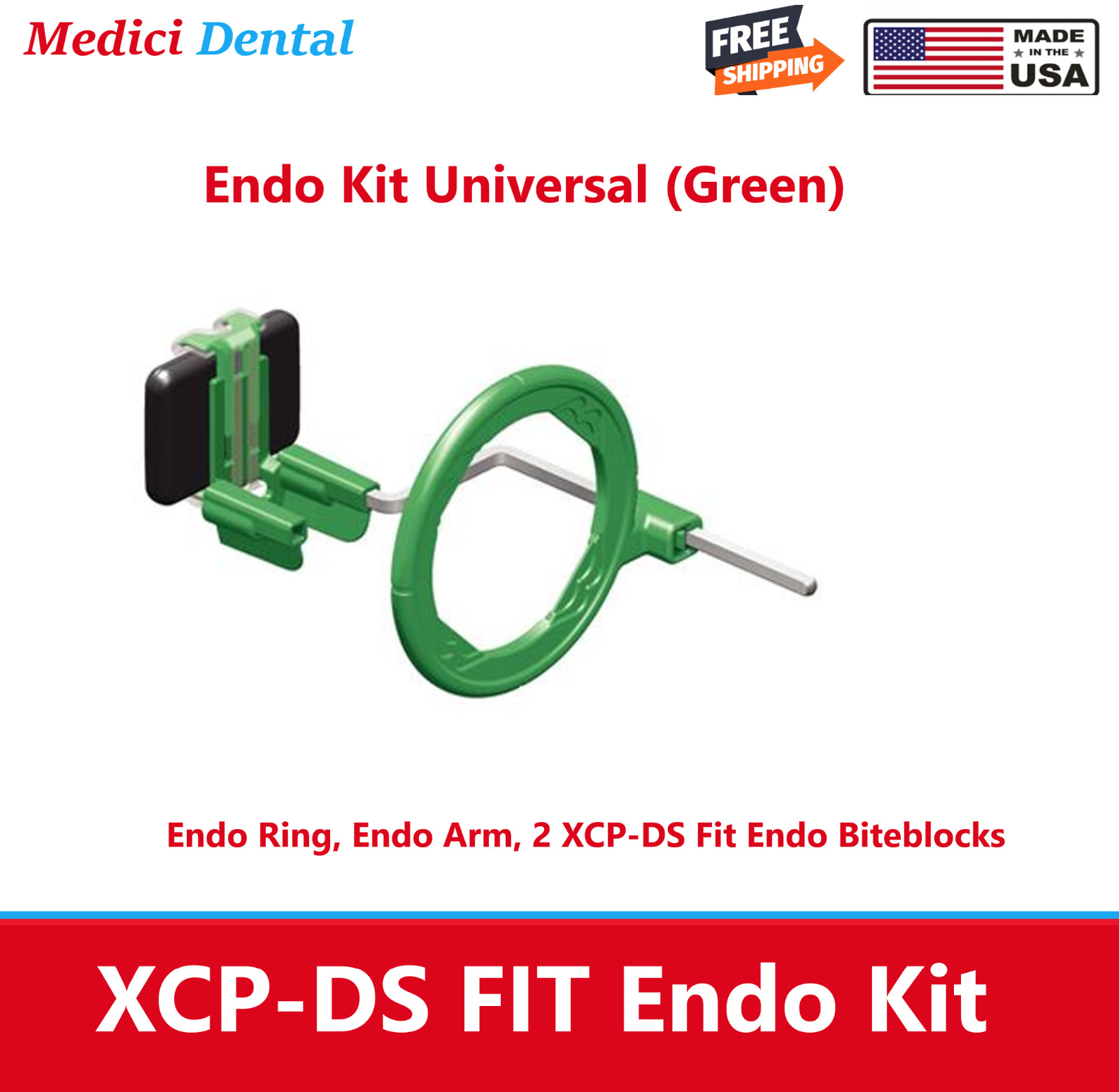 Dental X-Ray XCP-DS FIT Endo Kit Universal (Green): Endo Ring, Endo Arm, 559908 Dental X-Ray XCP-DS FIT Endo Kit Universal (Green): Endo Ring, Endo Arm, 559908