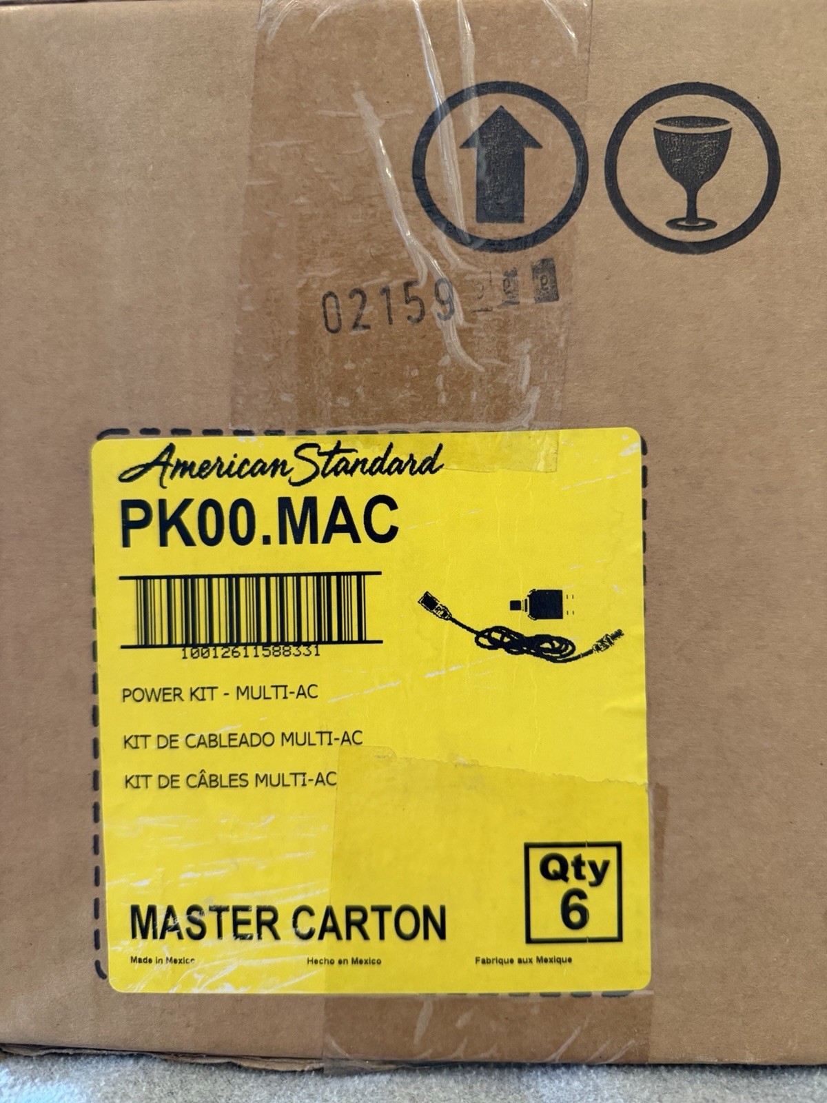 American Standard PK00.MAC Multi AC Power Kit **(6 UNITS)** American Standard PK00.MAC Multi AC Power Kit **(6 UNITS)**