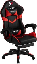 Ergonomic Gaming Chair with Footrest, PU Leather High Back Office Chair picture