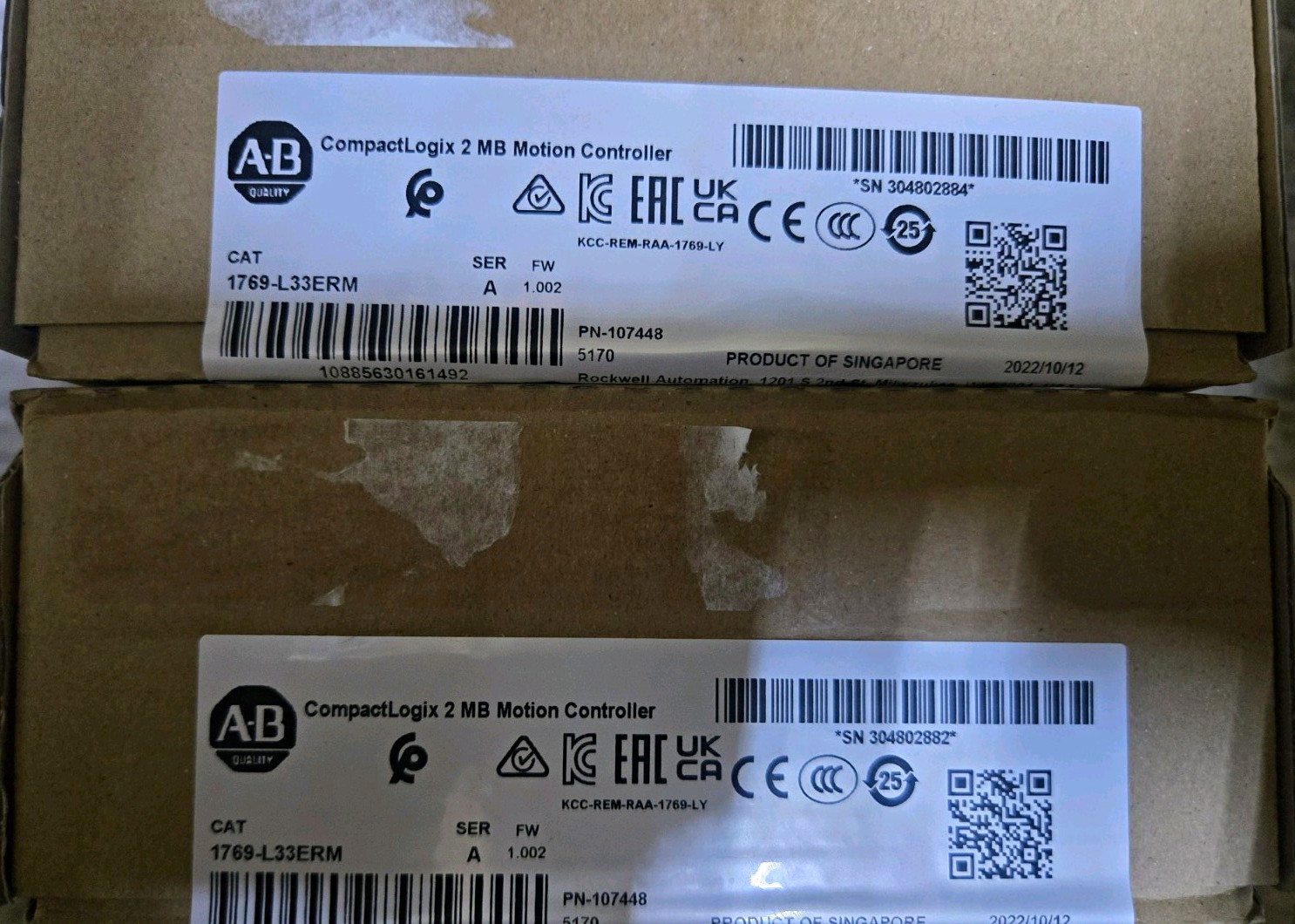 Allen-Bradley CompactLogix PLC Processor 2MB Motion Controller 1769-L33ERM Allen-Bradley CompactLogix PLC Processor 2MB Motion Controller 1769-L33ERM