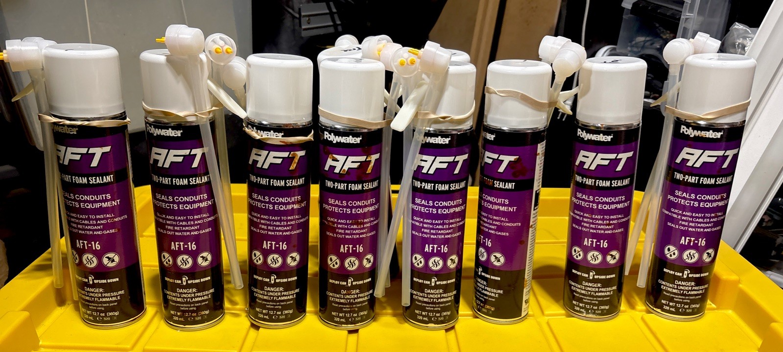 Qty-10 American Polywater AFT-16 Conduit AFT  Foam Sealant 360g-400mL 08/25