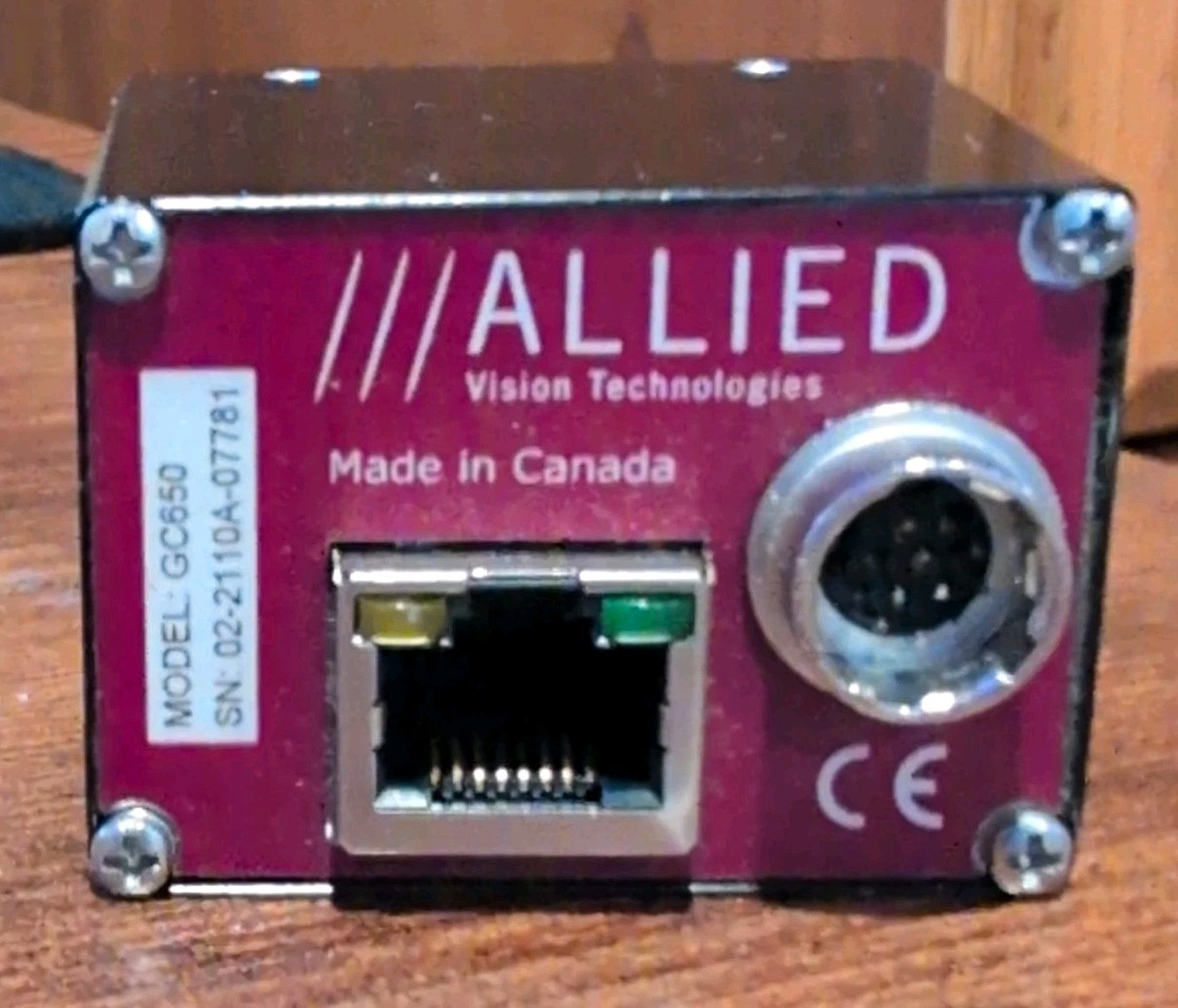 Allied Vision Technologies GC650 Imaging Camera Module Model GC650 Industrial Allied Vision Technologies GC650 Imaging Camera Module Model GC650 Industrial