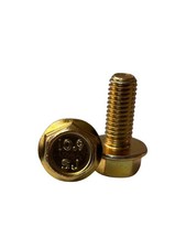 100 pcs M6-1.0x16 Hex Flange Frame Bolt Class 10.9 DIN 6921 Zinc Yellow picture