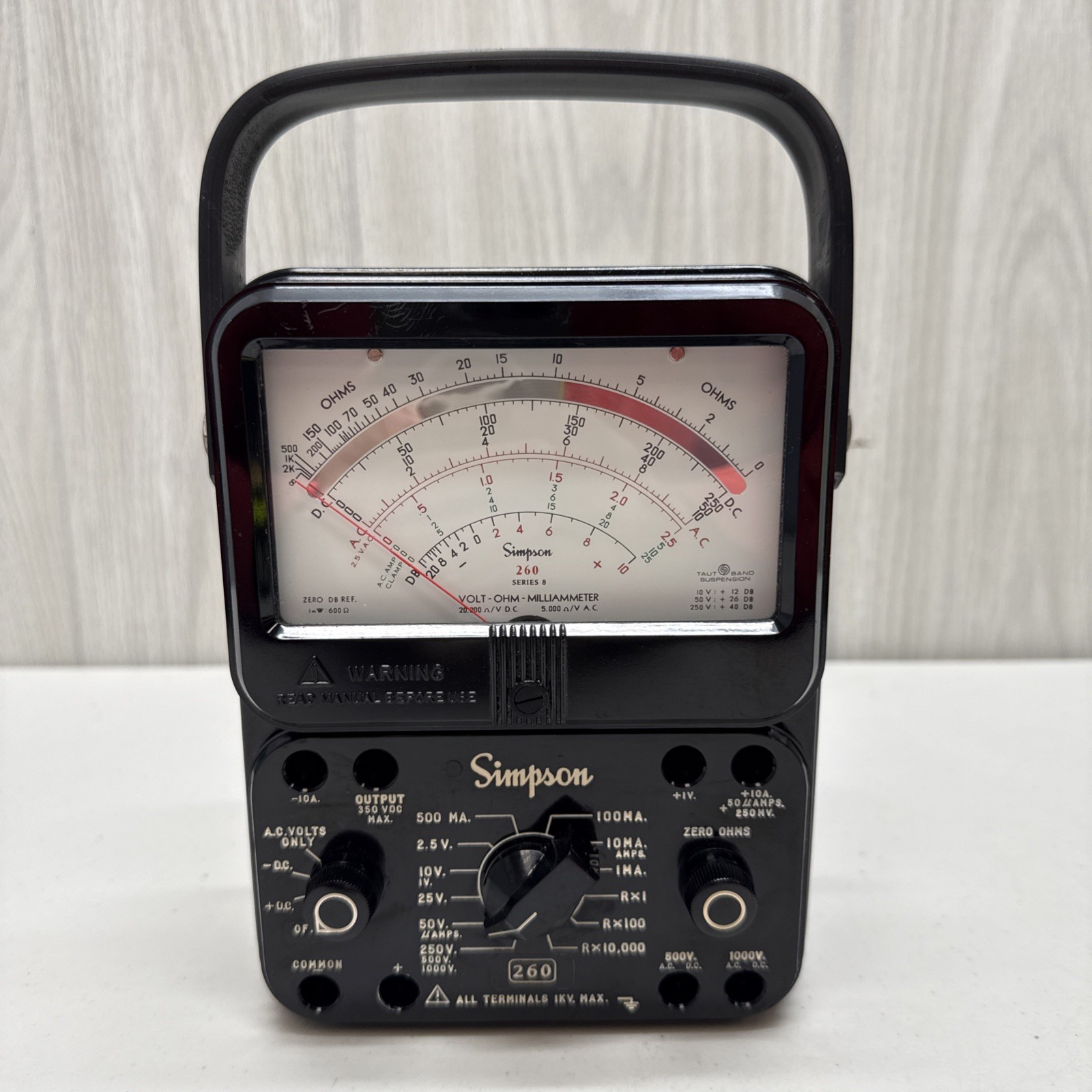 Simpson 260 Series Volt Ohm Meter Analog Multimeter Vintage Parts or Repair Simpson 260 Series Volt Ohm Meter Analog Multimeter Vintage Parts or Repair