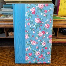 Unused VINTAGE MCM Hardcover Cloth Bound Floral Memo Note Book Great Condition picture