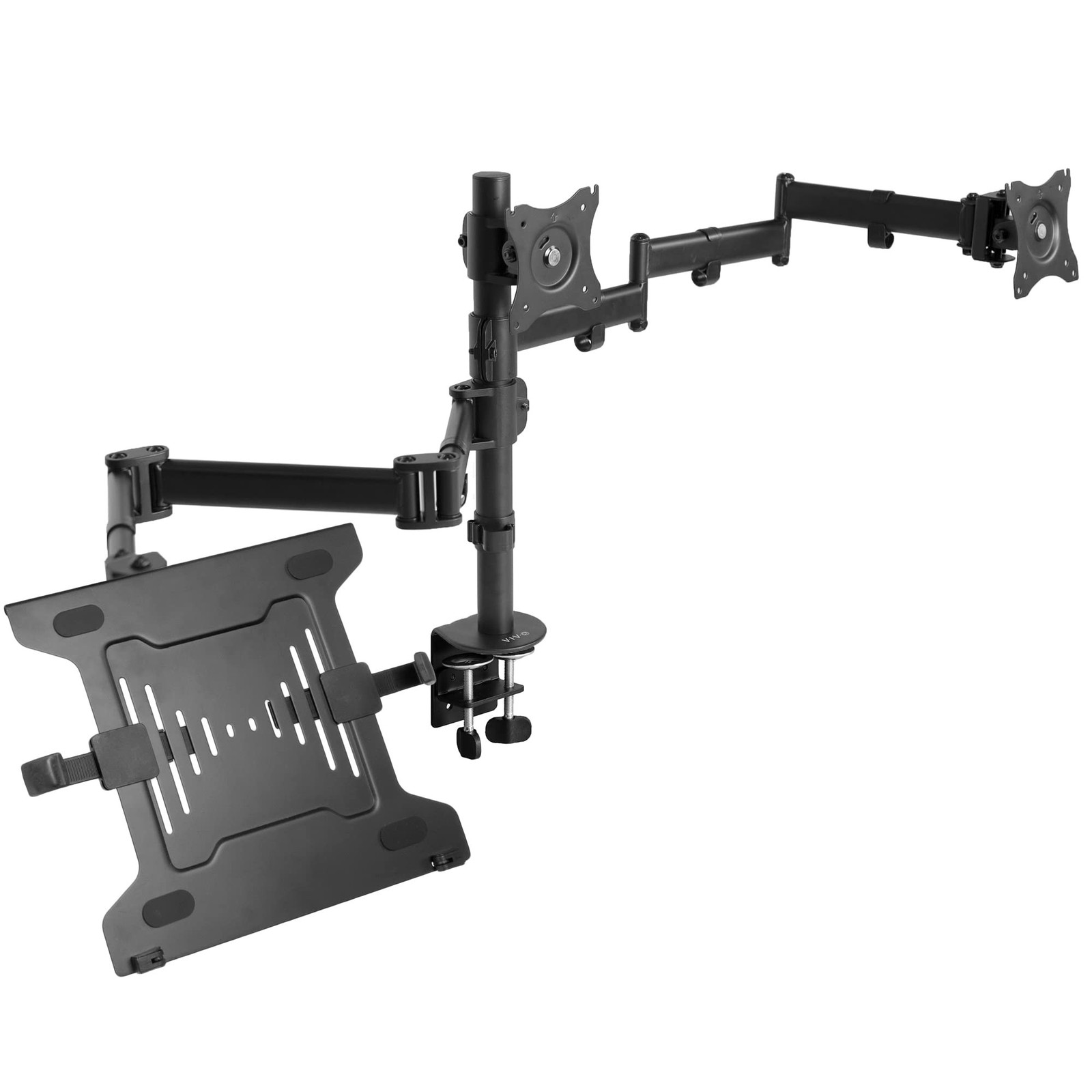 VIVO Dual Monitor + Laptop Mount for 13 to 27 inch Screens and 10 to 15.6 inc... VIVO Dual Monitor + Laptop Mount for 13 to 27 inch Screens and 10 to 15.6 inc...