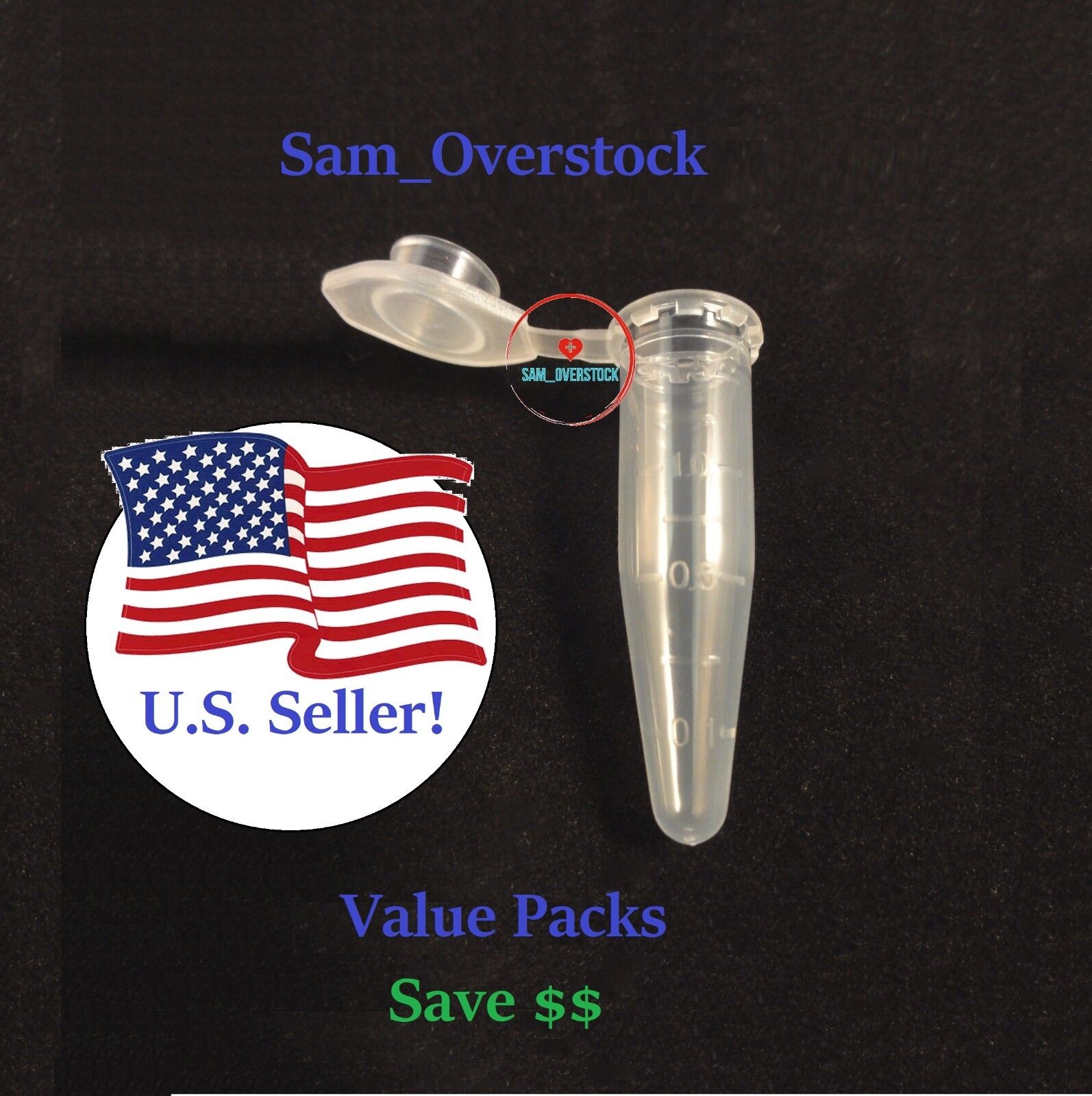 1.5 ml Micro Centrifuge Tubes/Vials/Containers w/Snap Cap Value Packs