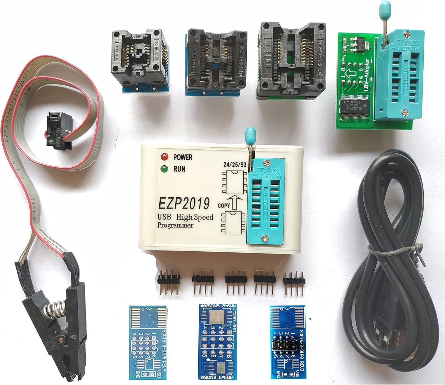 EZP2019 High Speed USB SPI Chip Programmer IC Eprom Programmer Socket Support 24 EZP2019 High Speed USB SPI Chip Programmer IC Eprom Programmer Socket Support 24