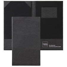 AMEX Premium Large Hard Cover-Black Silver-Double Panel Check Presenters picture