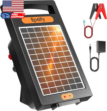 24 Hour Solar Electric Fence Charger 10 Miles up to 10200V Output Range Electri picture