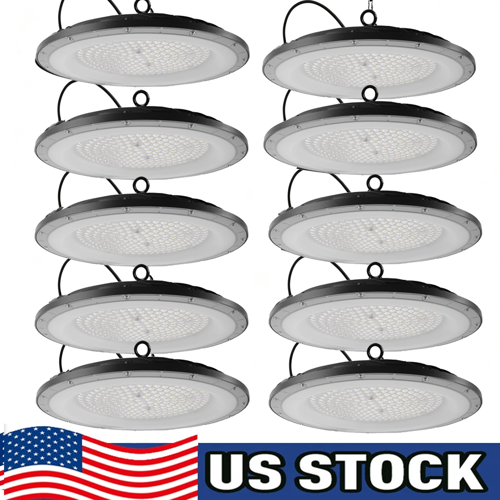 10-Pack 300W UFO LED High Bay Light Shop Industrial Commercial Factory Warehouse 10-Pack 300W UFO LED High Bay Light Shop Industrial Commercial Factory Warehouse