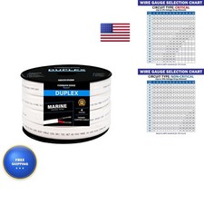 4/2 AWG 2 Conductor Marine Wire - 30 ft Tinned Copper Duplex Flat for Boat picture