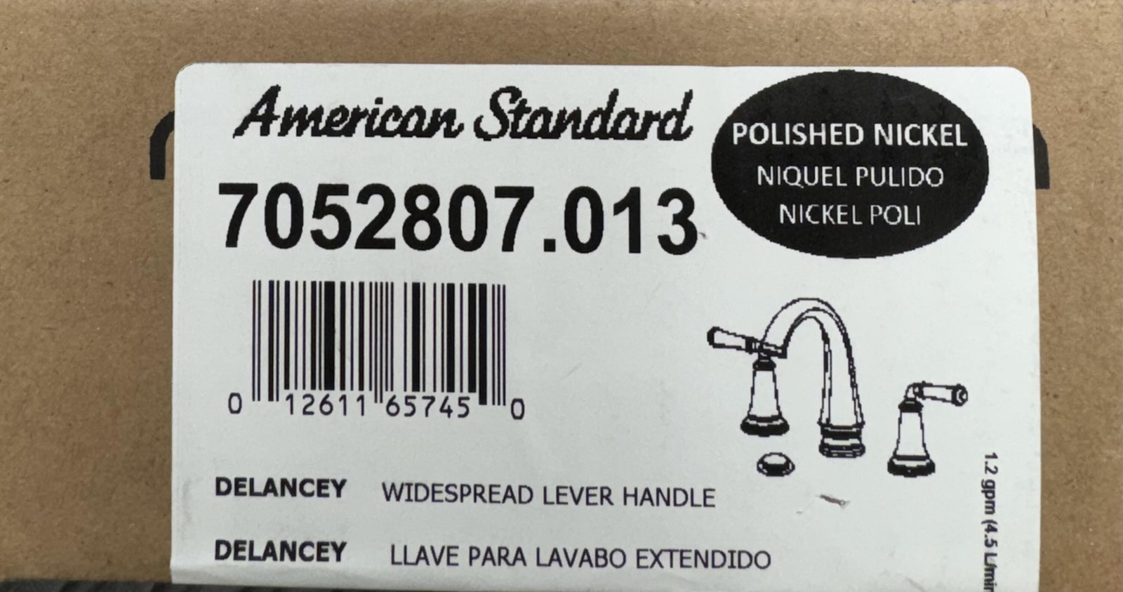American Standard 7052807.013 Delancey 1.2 GPM Widespread Bathroom Faucet American Standard 7052807.013 Delancey 1.2 GPM Widespread Bathroom Faucet