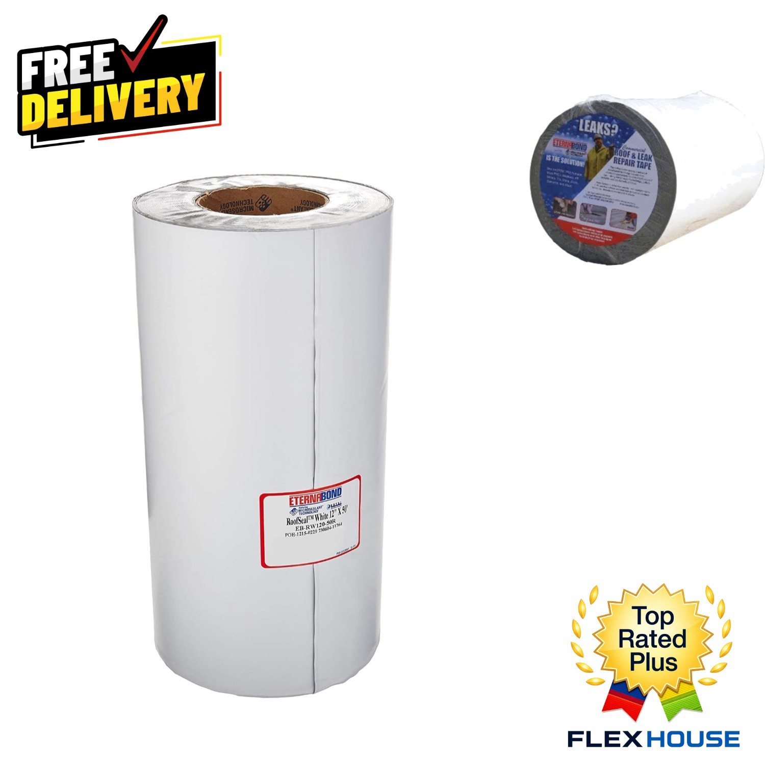Versatile 10ft White Repair Tape – Waterproof MicroSealant & Built-In Primer Versatile 10ft White Repair Tape – Waterproof MicroSealant & Built-In Primer