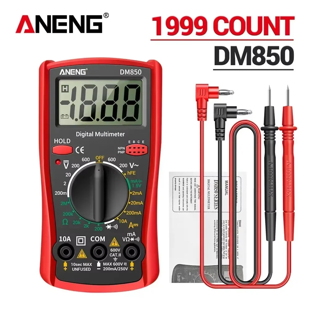 DM850 Professional Smart Digital Multimeter with 1999 Counts Auto-Ranging AC/DC DM850 Professional Smart Digital Multimeter with 1999 Counts Auto-Ranging AC/DC