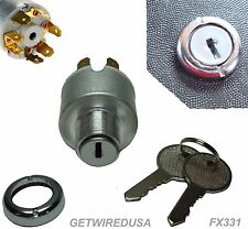 UNIVERSAL IGNITION SWITCH FLUSH MOUNT 12-V 7-WIRE 2-KEY 4-POSITION ON OFF START picture