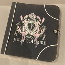 VINTAGE Y2K Juicy Couture Cloth Printed 3-Ring Binder  With Paper RARE picture