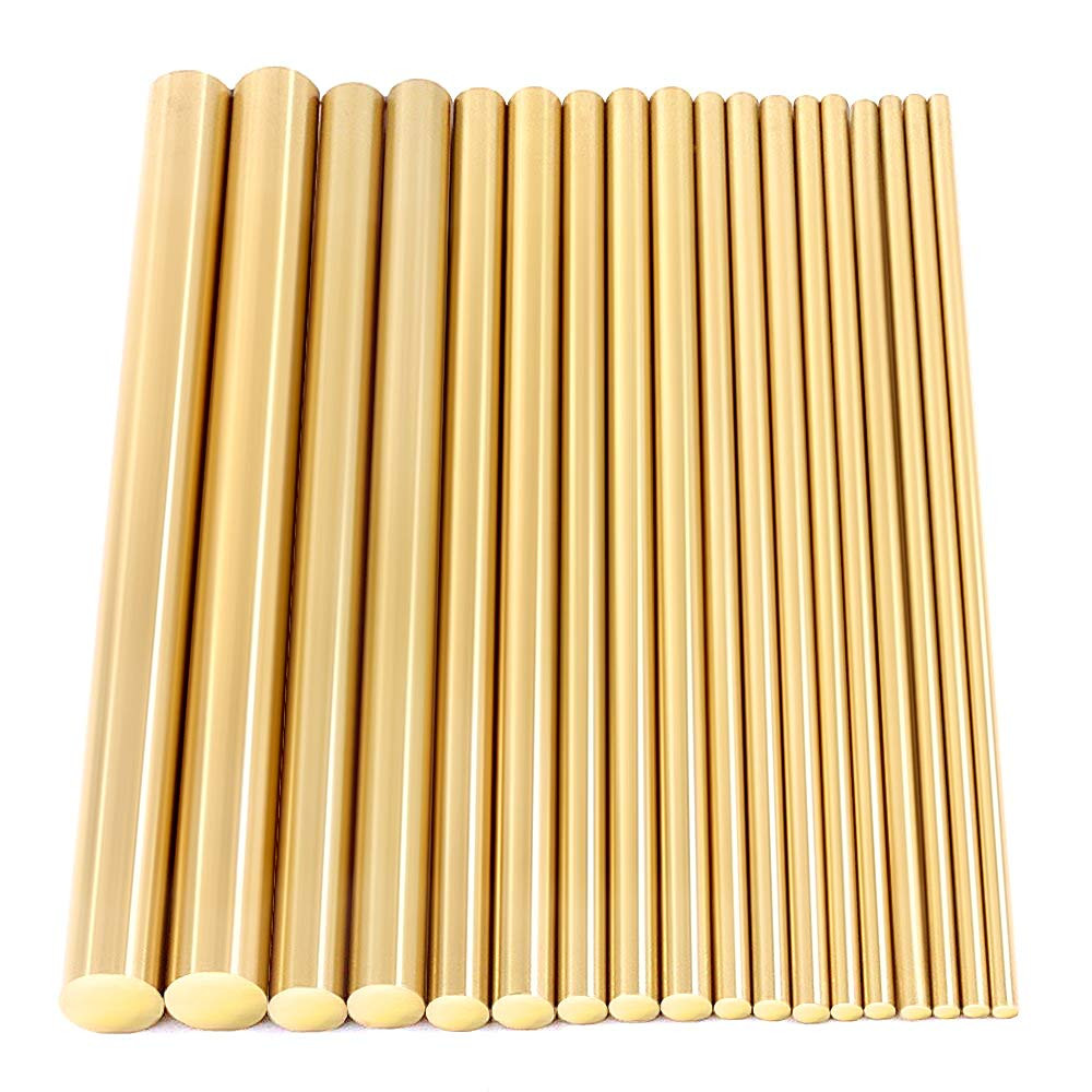 18Pcs Assorted Brass Solid round Rod Lathe Bar Stock Kit, Diameter 18Pcs Assorted Brass Solid round Rod Lathe Bar Stock Kit, Diameter