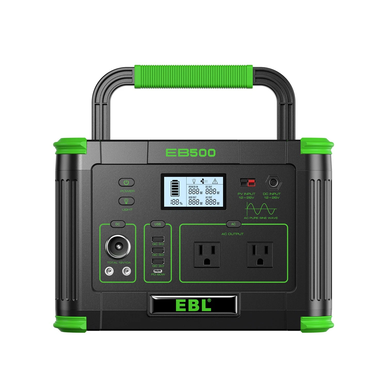 500W NEW Portable Power Station All-Round Solar 519.48WH Generator Home Camping 500W NEW Portable Power Station All-Round Solar 519.48WH Generator Home Camping