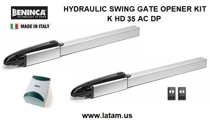 BENINCA CAB HYDRAULIC SWING GATE MOTOR OPENER / OPERATOR KIT - K HD 35 AC DP